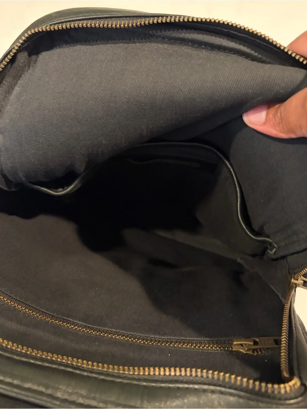 Nicholas K Black Leather Sling Pack One Strap Backpack Utilitarian Avant Garde